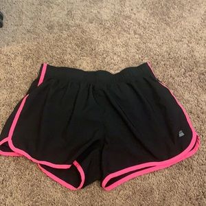 Black and hot pink VSX sport shorts